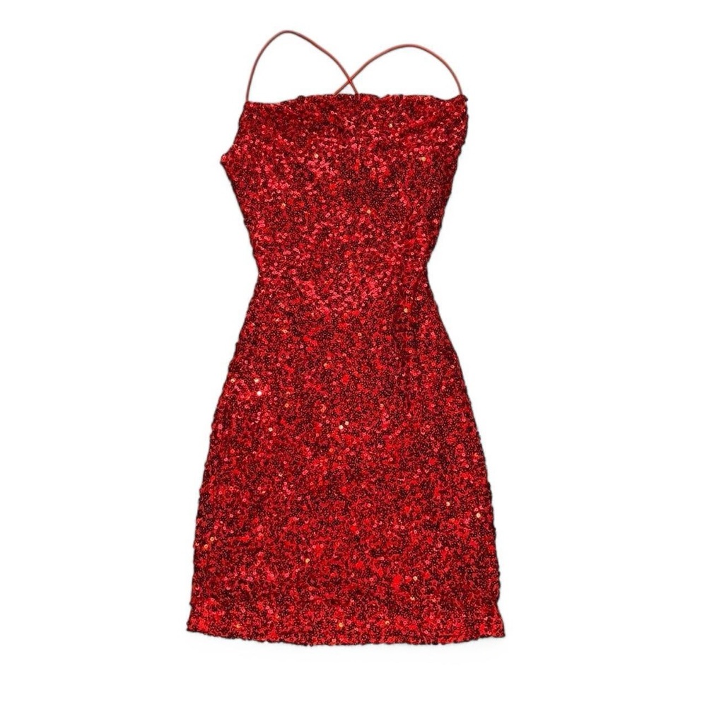 red sequin bodycon mini dress from windsor!